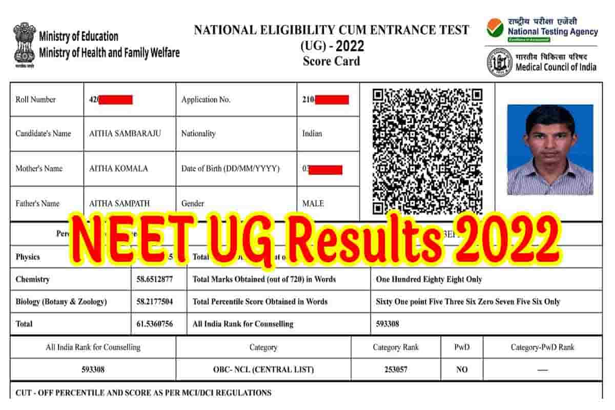 NEET UG Results 2022 
