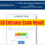 UP B.ED Entrance Exam Result 2022