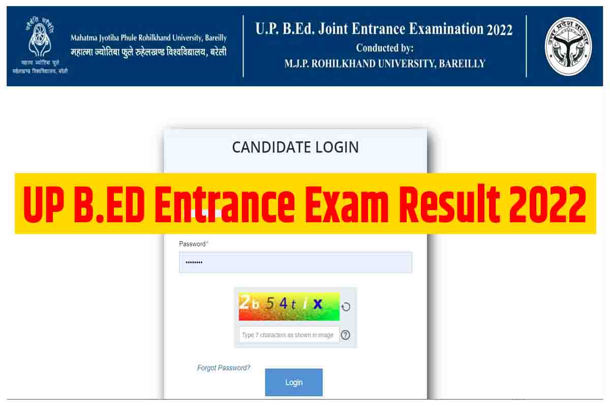 UP B.ED Entrance Exam Result 2022