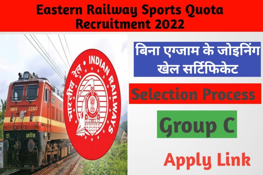 Eastern Railway Sports Quota Recruitment 2022