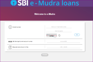 How to Apply SBI e mudra Loan - Step 3