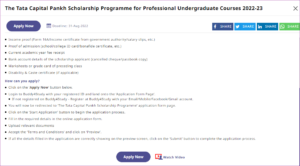 TATA Scholarship Program 2022
