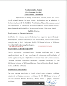 Bihar District Electric Board Vacancy 2022