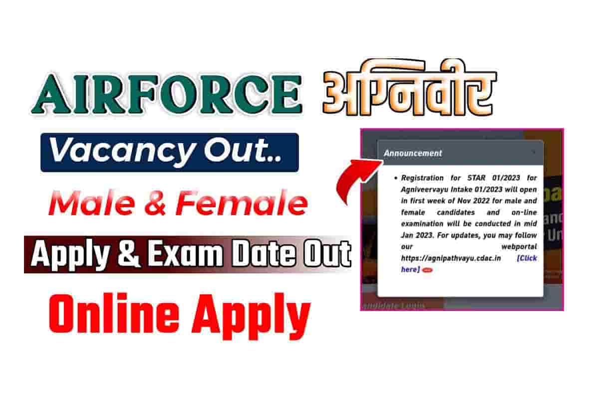 Air Force Agniveer Vayu Recruitment 2022 23 Apply Online For Agniveer Vayu Intake 012023 Apply 