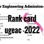 BCECE UGEAC Rank Card 2022