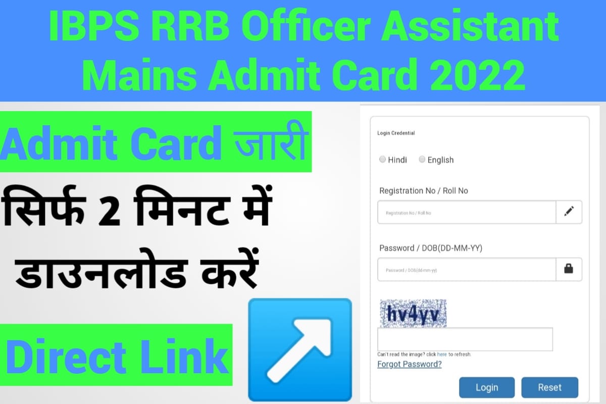 IBPS RRB Office Assistant Mains Admit Card 2022 Released, How To Download