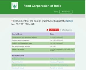 How to Download FCI Punjab Watchman Admit Card 2022 Step By Step?