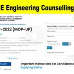BCECE Engineering Counselling 2022