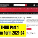 TMBU Part 1 Exam Form 2021-24