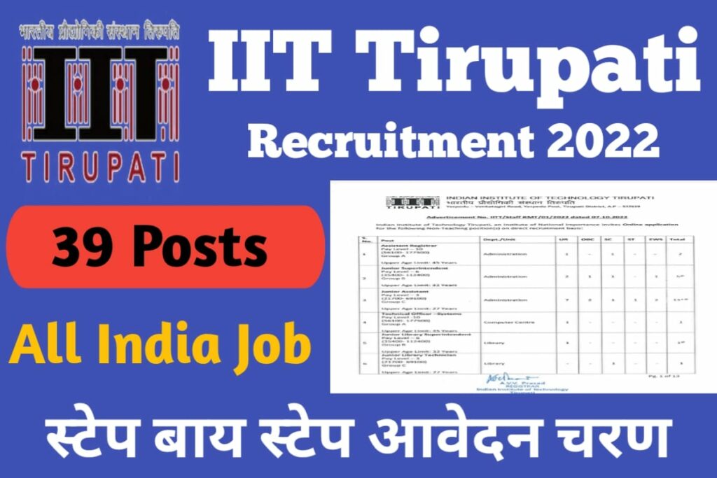 IIT Tirupati Recruitment 2022