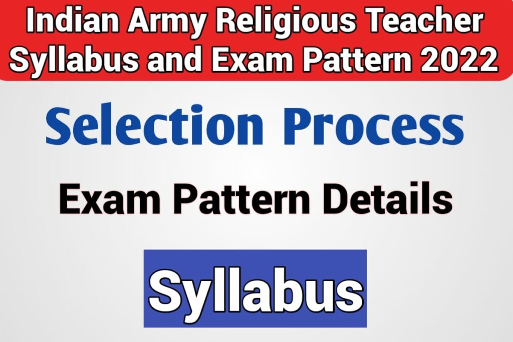 Indian Army Religious Teacher Syllabus 2022