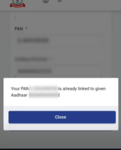 Pan Card Aadhar Link Status Check Online