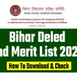 Bihar Deled 2nd Merit List 2022 Bihar Deled Allotment Letter 2022
