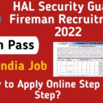 HAL Security Guard, Fireman Recruitment 2022