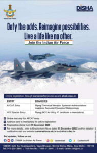 Indian Airforce AFCAT Recruitment 2022