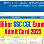 Bihar SSC CGL Exam Admit Card 2022
