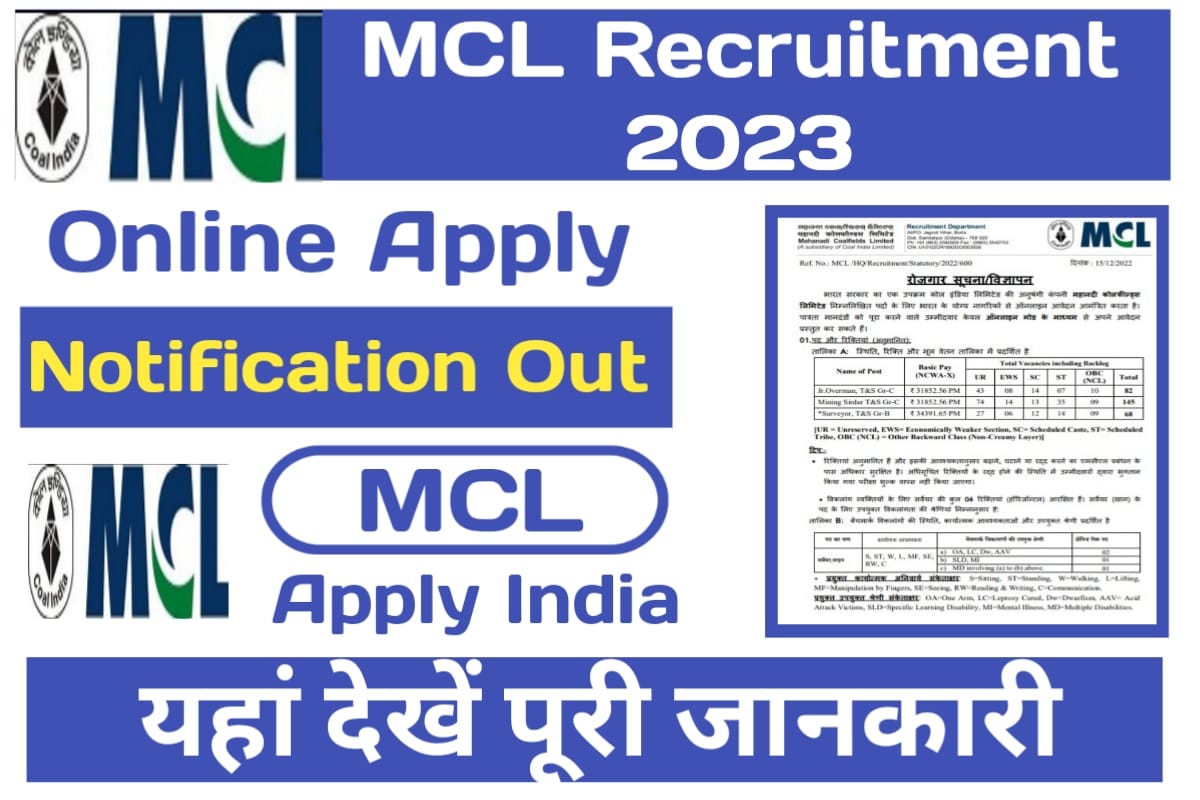 MCL Recruitment 2023 Apply Online For Latest 295 Post Vacancy