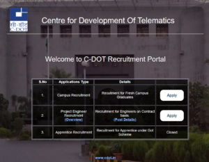 How to Online Apply CDOT Recruitment 2022-2023 Step by Step?