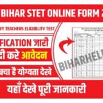 Bihar STET Online form 2023