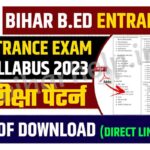 Bihar B.ED Entrance Exam Syllabus 2023