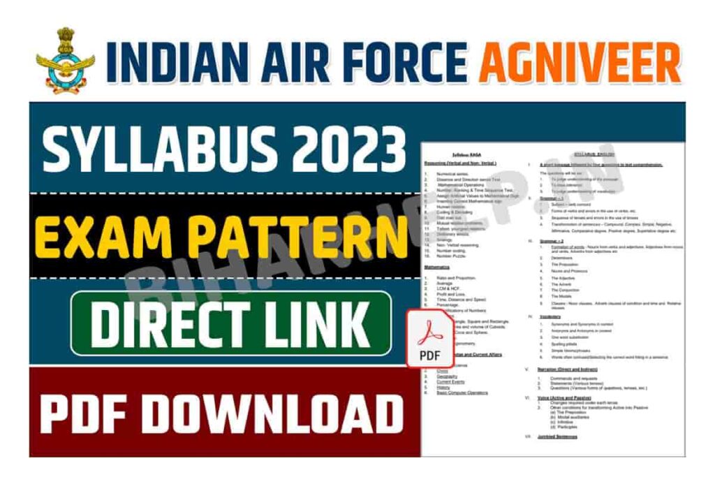 Indian Air Force Agniveer Syllabus 2023