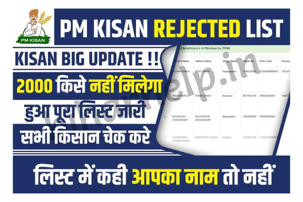 PM Kisan Rejected List 2023