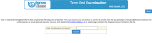 IGNOU Online Exam Form June 2023
