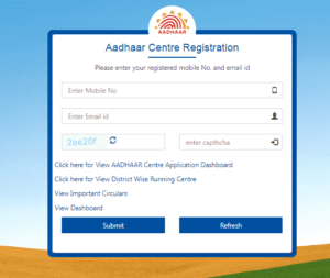 Aadhaar Centre Registration 2023