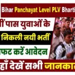 Bihar Panchayat Level PLV Bharti 2023