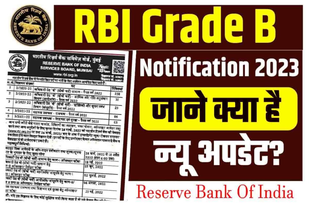RBI Grade B Notification 2023