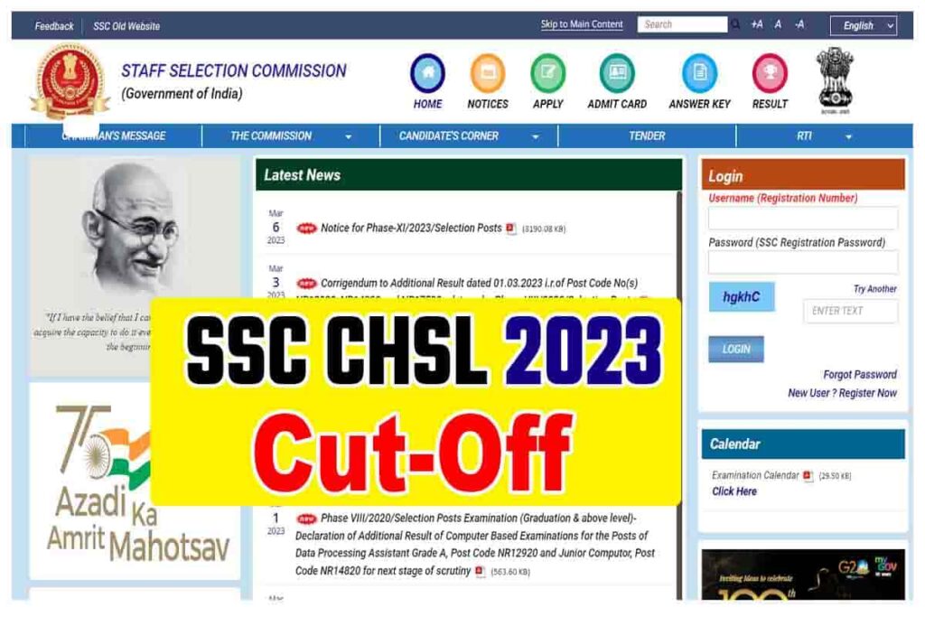 SSC CHSL Cut Off 2023