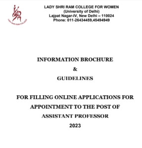 Lady Shri Ram College Recruitment 2023