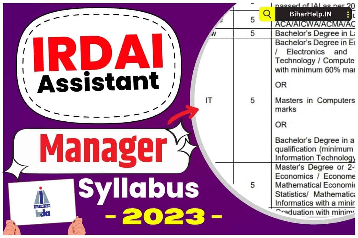 IRDAI Assistant Manager Syllabus 2023
