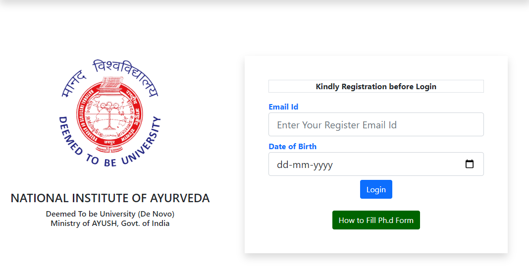 National Institute Of Ayurveda Recruitment 2023 Notification For 23