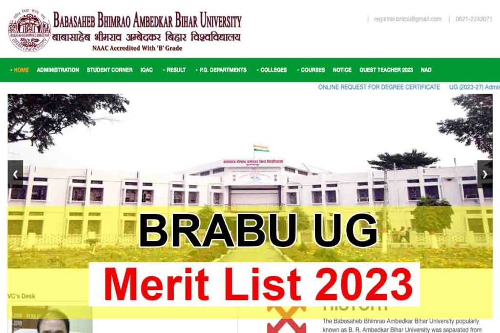 BRABU UG 2nd Merit List 2023 Download Link - B.A, B.Sc And B.Com How To ...