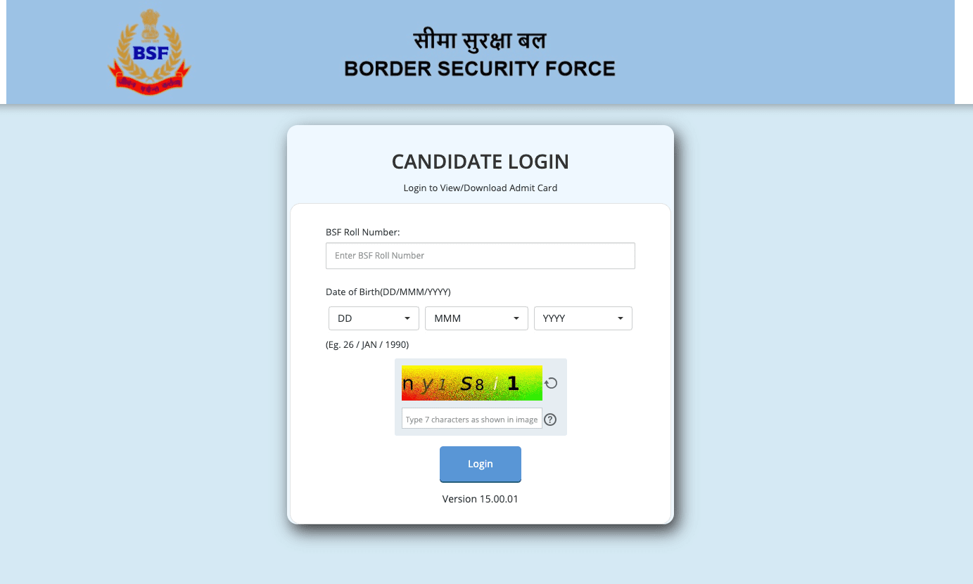 Bsf Hcm Admit Card Download Bsf Hcm