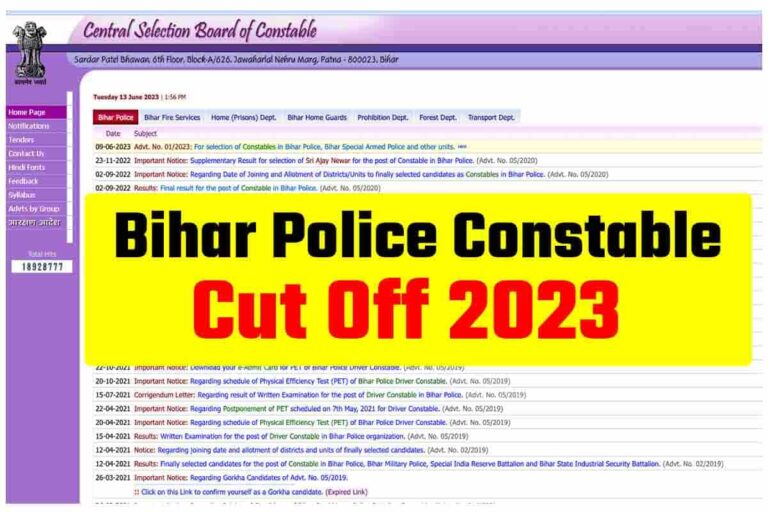 Bihar Police Constable Cut Off 2023 Category Wise Expected, जाने क्या ...