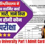 Purnea University Part 1 Admit Card 2023