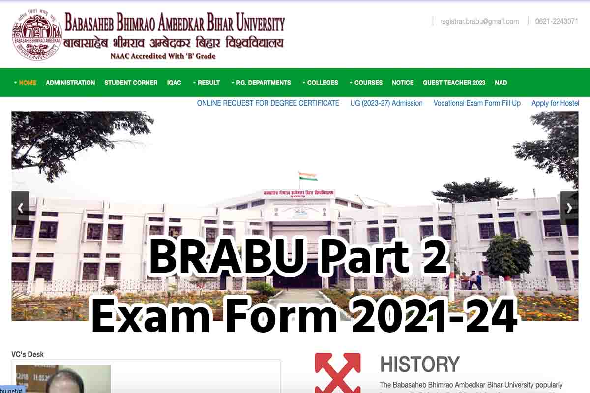 BRABU Part 2 Exam Form 2021-24 