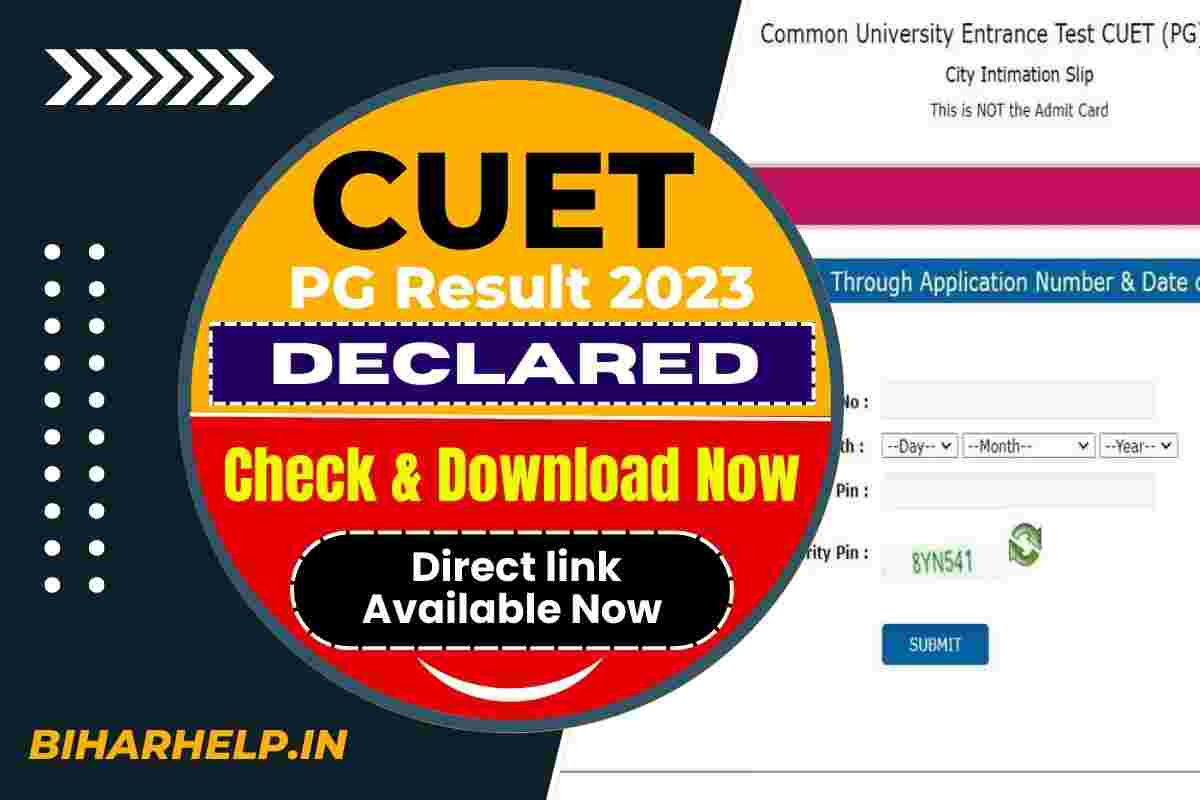 CUET PG Result 2023 Declared