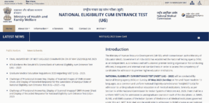 NTA NEET UG 2024 Application Form