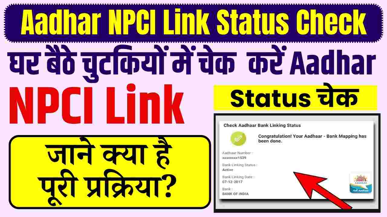Aadhar NPCI Link Status Check