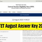 CTET August Answer Key 2023