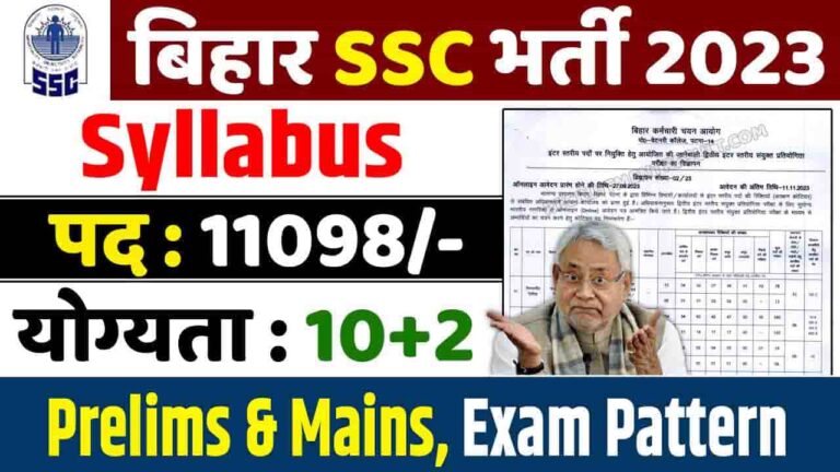 Bihar SSC Inter Level Syllabus 2024 In Hindi - Prelims & Mains, Exam ...