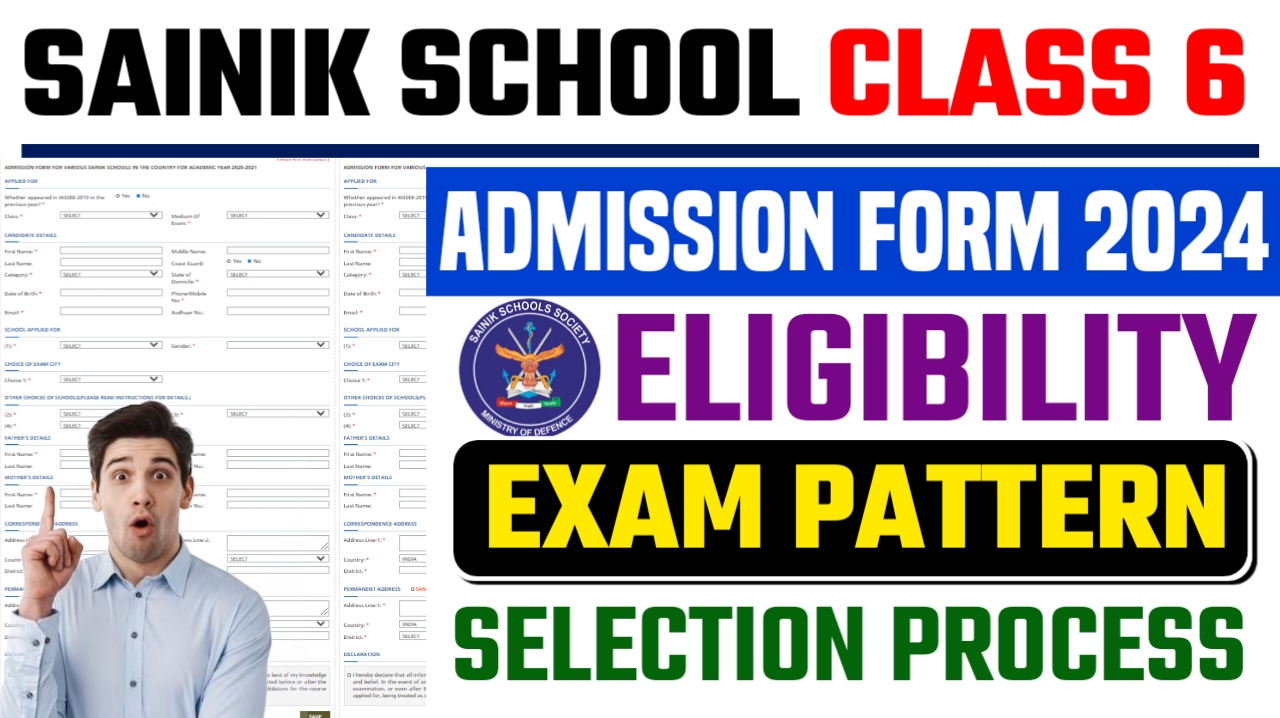 Sainik School Class 6 Admission Form 2024