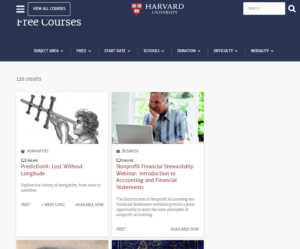 Harvard University Free Courses