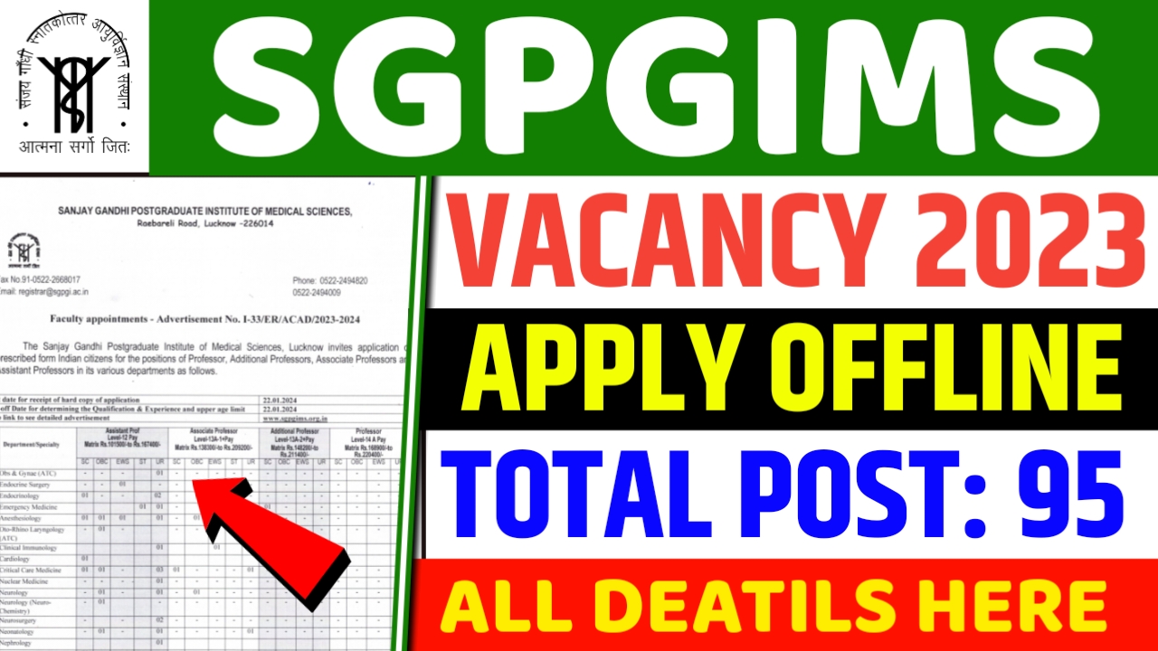 SGPGIMS Vacancy 2023