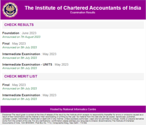 ICAI CA Inter & Final Results 2023
