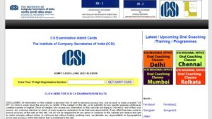 How to Download ICSI Admit Card 2023?