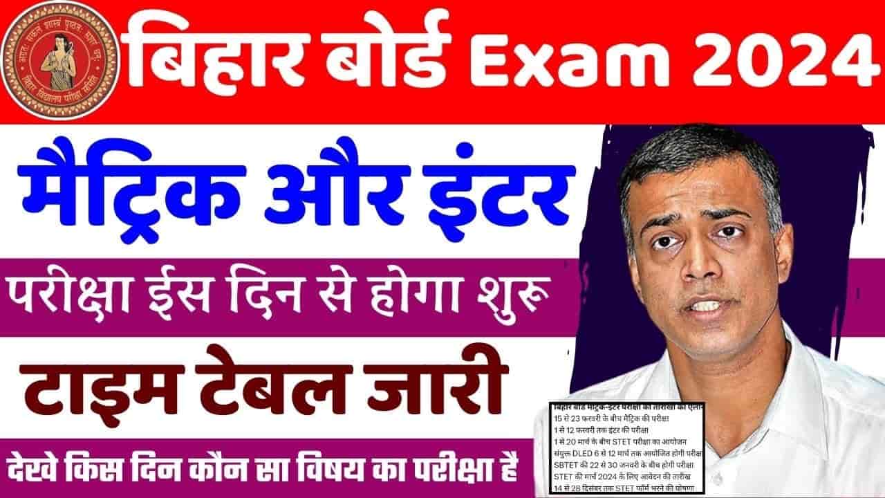 Bihar Board Exam Dates 2024